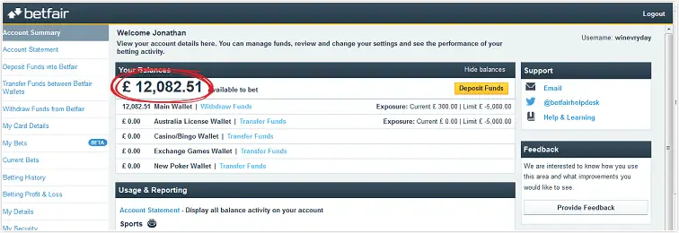 Winners Everyday Bookmaker Statement