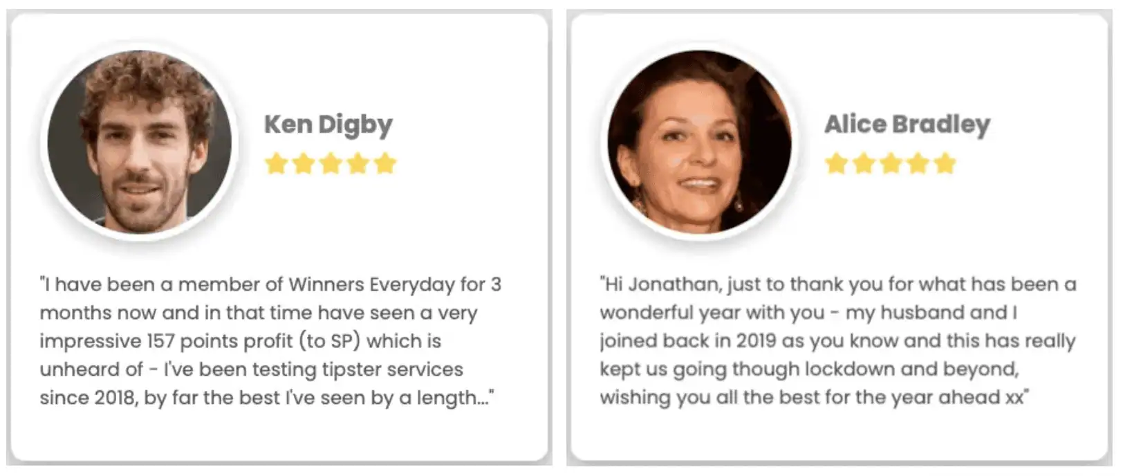 Winners Everyday testimonial v2 section 1